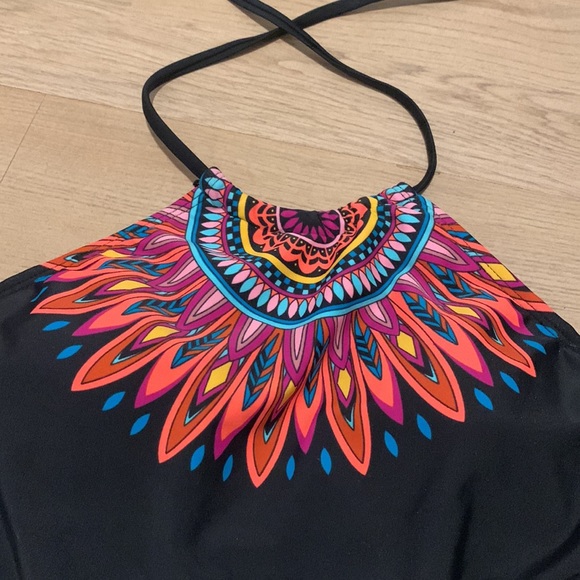 NWT Colorful Mandala halter swim top - Picture 2 of 9